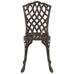 Chaises de jardin vidaXL 2 Pièces en alu bronze