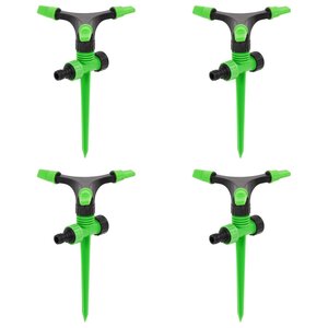 vidaXL Arroseurs rotatifs 4 Pièces vert et noir 16x13 5x25 5 cm ABS et PP