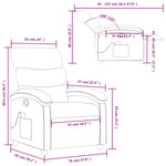 vidaXL Fauteuil de massage inclinable gris foncé tissu