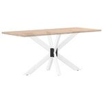 vidaXL Pied de table à manger en forme d'araignée  blanc  120 x 68 x (72-73) cm  acier