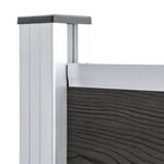 vidaXL Panneau de clôture WPC 95x186 cm Gris