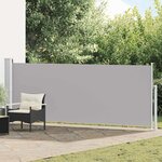 vidaXL Auvent latéral rétractable de patio 140x500 cm Gris