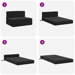 vidaXL Canapé-lit pliable Noir 100 x 80 x 60 cm Tissu