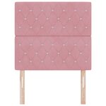 vidaXL Tête de lit LED rose 90 cm en velours