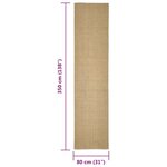 vidaXL Tapis en sisal pour griffoir 80x350 cm