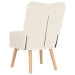 Fauteuil relaxant vidaXL en tissu crémeux imitant la laine