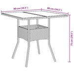 vidaXL Ensemble de salle à manger de jardin 3 pièces en poly rattan noir