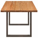 vidaXL Table à manger marron clair bois de chêne massif rectangulaire