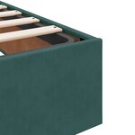 vidaXL Cadre de lit avec matelas Vert foncé 120 x 200 cm Velours