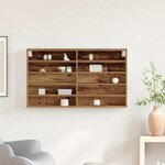 vidaXL Cabinet d'Affichage avec étagère Bois Ancien 100 x 15 x 58 cm