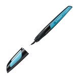 Stylo plume EASYbuddy pointe moyenne droitiers noir/bleu STABILO