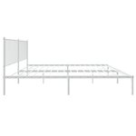 vidaXL Cadre de lit métal avec tête de lit blanc 183x213 cm