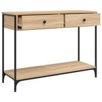 vidaXL Table console chêne sonoma 100x34 5x75 cm bois d'ingénierie