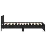 vidaXL Cadre de lit avec tête de lit Chêne noir 100 x 200 cm