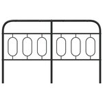 vidaXL Tête de lit métal noir 137 cm
