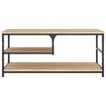 vidaXL Table basse chêne sonoma 90x49x40 cm bois d'ingénierie