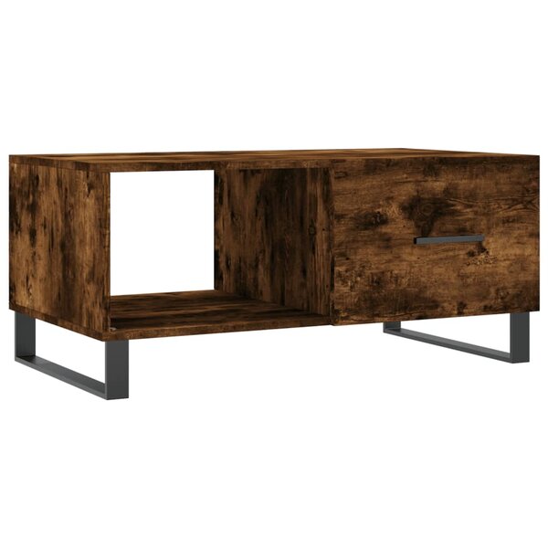vidaXL Table basse chêne fumé 90x50x40 cm bois d'ingénierie