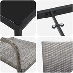 vidaXL Ensemble de salle à manger pour jardin 3 Pièces Gris Poly rotin