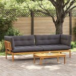 vidaXL Unité du canapé en palette de jardin 2 Pièce