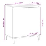 vidaXL Buffet vieux bois 60x35x70 cm bois d'ingénierie