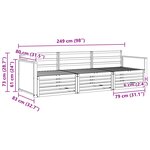 vidaXL Ensemble de canapés d'extérieur 3 pc Naturel