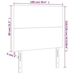 vidaXL Tête de lit à LED Crème 100x5x118/128 cm Tissu