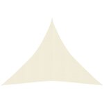 vidaXL Voile d'ombrage 160 g/m² Crème 6x6x6 m PEHD