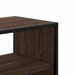 vidaXL Meuble TV chêne marron 80x31x39 5 cm bois d'ingénierie et métal