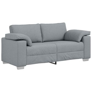 vidaXL Canapé avec coussin Gris clair 180 x 77 x 82 cm tissu