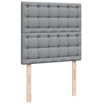 vidaXL Sommier à lattes de lit avec matelas Gris clair 100x200cm Tissu
