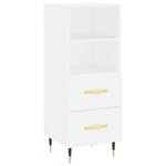 vidaXL Buffet haut Blanc 34 5x34x180 cm Bois d'ingénierie