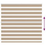 vidaXL Store zèbre marron sable largeur du tissu 160 9 cm polyester