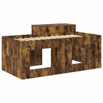 vidaXL Lit haut pour enfants avec bureau Chêne fumé Bois d'ingénierie