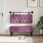 vidaXL Tête de lit suspendue Pourpre Velours