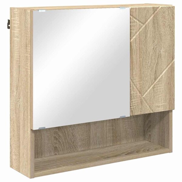 vidaXL Armoire Miroir Chêne Sonoma 59 x 17 x 55 cm Bois d'ingénierie