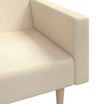vidaXL Canapé-lit à 2 places crème tissu