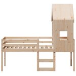 vidaXL Lit haut sans matelas 90x200 cm bois de pin massif