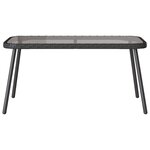vidaXL Ensemble de canapé de jardin 4 Pièces Noir polyrotin