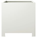 vidaXL Jardinières 2 Pièces blanc 40x40x40 cm acier