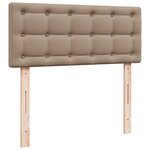 vidaXL Sommier à lattes de lit avec matelas Cappuccino 90x190 cm