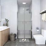 vidaXL Porte de douche ESG demi-dépoli 86x190 cm