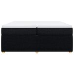 vidaXL Sommier à lattes de lit avec matelas Noir 200x200 cm Tissu