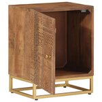 vidaXL Table de chevet 40x30x50 cm bois massif manguier et fer