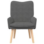Fauteuil relaxant vidaXL en velours côtelé gris foncé