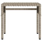 vidaXL Chaises longues lot de 2 avec auvents et table gris clair rotin