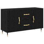 Buffet vidaXL Chêne Noir 100x36x60 cm Bois d'ingénierie