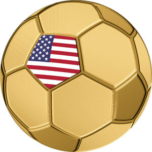 Pièce de monnaie en Or 3000 Francs g 0.031 (1/1000 oz) Millésime Gold Gift USA FOOTBALL