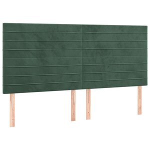 vidaXL Tête de lit Vert foncé 160x5x118/128 cm Velours