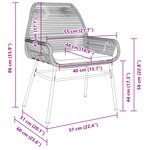 vidaXL Ensemble de Salle à Manger de Jardin 7 Pièces avec Coussins Marron en Rattan Poly
