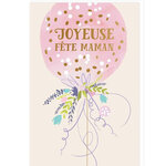 Carte Fête Des Mères Rose " Joyeuse Fête Maman" - Draeger paris